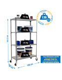 Estanteria 1575x1000x400 MADERCLICK MOBILE PLUS 4/400 1500 GRIS/MADERA marca SIMONRACK