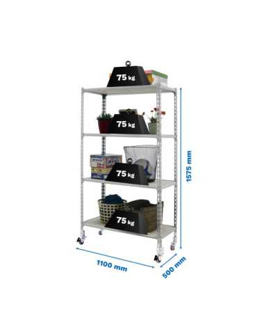 Estanteria 1575x1100x500 MADERCLICK MOBILE SUPERPLUS 4/500 1500 GALV/MA marca SIMONRACK