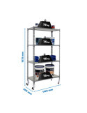 Estanteria 1575x1100x500 MADERCLICK MOBILE SUPERPLUS 4/500 1500 GRIS/MA marca SIMONRACK
