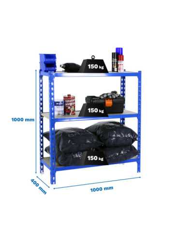 Estanteria 1000x1000x400 MADERCLICK PLUS 3/400 1000 AZUL/MADERA marca SIMONRACK