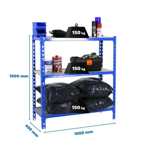 Estanteria 1000x1000x400 MADERCLICK PLUS 3/400 1000 AZUL/MADERA marca SIMONRACK