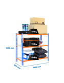 Estanteria 1000x1000x400 MADERCLICK PLUS 3/400 1000 AZUL/NARANJA/MADERA marca SIMONRACK