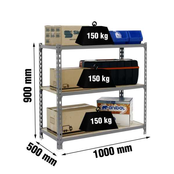 Estanteria 900x1000x500 MADERCLICK PLUS 3/500 900 GRIS/MADERA marca SIMONRACK