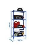 Estanteria 1500x1000x400 MADERCLICK PLUS 4/400 1500 AZUL/MADERA marca SIMONRACK