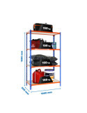 Estanteria 1500x1000x500 MADERCLICK PLUS 4/500 1500 AZUL/NARANJA/MADERA marca SIMONRACK