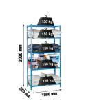 Estanteria 2000x1000x300 MADERCLICK PLUS 5/300 AZUL/MADERA marca SIMONRACK