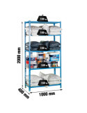 Estanteria 2000x1000x400 MADERCLICK PLUS 5/400 AZUL/MADERA marca SIMONRACK