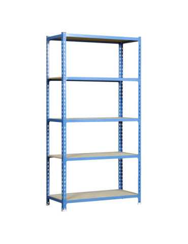 Estanteria 2000x1000x400 MADERCLICK PLUS 5/400 AZUL/MADERA marca SIMONRACK 2