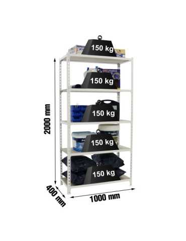 Estanteria 2000x1000x400 MADERCLICK PLUS 5/400 BLANCO/MADERA + FUNDA marca SIMONRACK