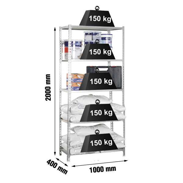 Estanteria 2000x1000x400 MADERCLICK PLUS 5/400 GALVA/MADERA marca SIMONRACK