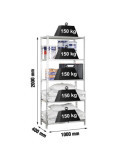 Estanteria 2000x1000x400 MADERCLICK PLUS 5/400 GALVA/MADERA marca SIMONRACK