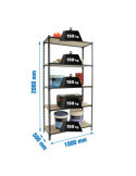 Estanteria 2000x1000x500 MADERCLICK PLUS 5/500 ANTRACITA/MADERA marca SIMONRACK