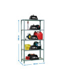 Estanteria 2000x1000x500 MADERCLICK PLUS 5/500 GRIS/MADERA marca SIMONRACK