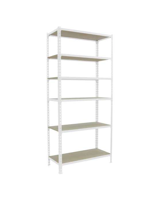 Estanteria 2500x1000x300 MADERCLICK PLUS 6/300 BLANCO/MADERA marca SIMONRACK