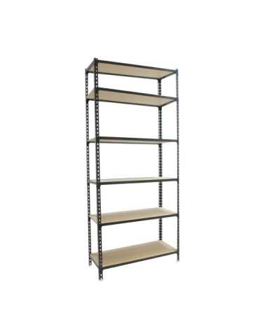 Estanteria 2500x1000x400 MADERCLICK PLUS 6/400 ANTRACITA/MADERA marca SIMONRACK 2