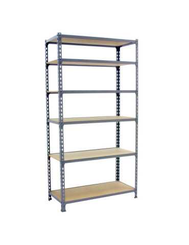 Estanteria 2500x1000x400 MADERCLICK PLUS 6/400 GRIS/MADERA marca SIMONRACK 2