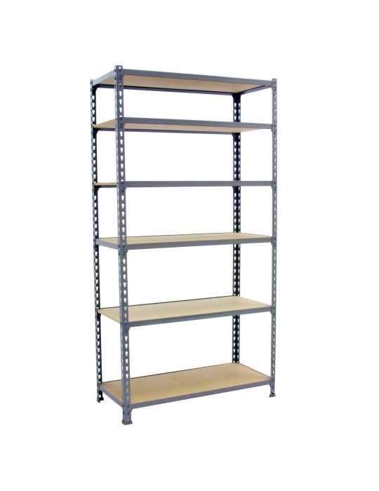 Estanteria 2500x1000x400 MADERCLICK PLUS 6/400 GRIS/MADERA marca SIMONRACK