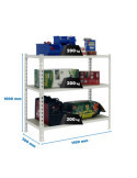 Estanteria 1000x1100x300 MADERCLICK SUPERPLUS 3/300 1000 BLANCO/MADERA marca SIMONRACK