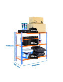 Estanteria 1000x1100x400 MADERCLICK SUPERPLUS 3/400 1000 AZUL/NARAN/MAD marca SIMONRACK