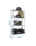 Estanteria 1500x1100x500 MADERCLICK SUPERPLUS 4/500 1500 GALVA/MADERA marca SIMONRACK