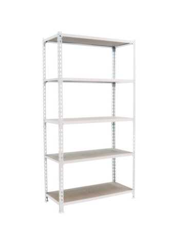 Estanteria 2000x1100x300 MADERCLICK SUPERPLUS 5/300 BLANCO/MADERA marca SIMONRACK 2