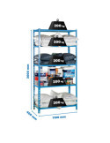 Estanteria 2000x1100x400 MADERCLICK SUPERPLUS 5/400 AZUL/MADERA marca SIMONRACK