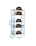 Estanteria 2000x1100x400 MADERCLICK SUPERPLUS 5/400 AZUL/NARANJA/MADERA marca SIMONRACK
