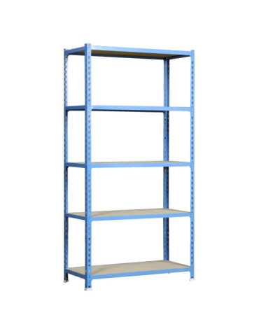 Estanteria 2000x1100x500 MADERCLICK SUPERPLUS 5/500 AZUL/MADERA marca SIMONRACK 2