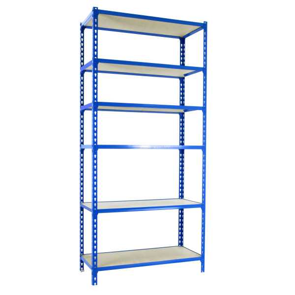 Estanteria 2500x1100x300 MADERCLICK SUPERPLUS 6/300 AZUL/MADERA marca SIMONRACK