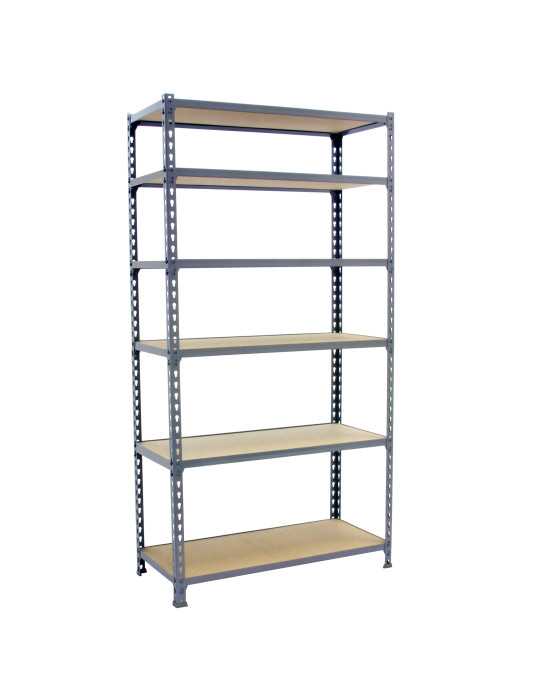 Estanteria 2500x1100x400 MADERCLICK SUPERPLUS 6/400 GRIS/MADERA marca SIMONRACK