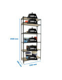 Estanteria 2500x1100x500 MADERCLICK SUPERPLUS 6/500 ANTRACITA/MADERA marca SIMONRACK