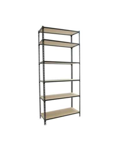 Estanteria 2500x1100x500 MADERCLICK SUPERPLUS 6/500 ANTRACITA/MADERA marca SIMONRACK 2