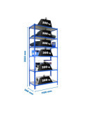Estanteria 2500x1100x500 MADERCLICK SUPERPLUS 6/500 AZUL/MADERA marca SIMONRACK