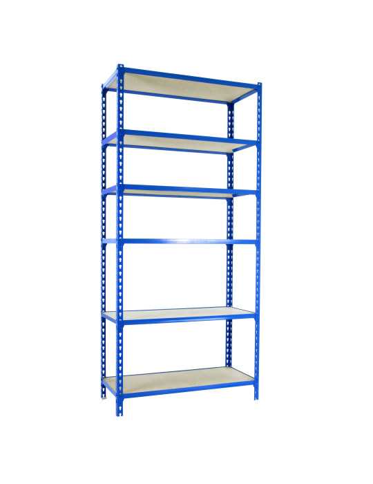 Estanteria 2500x1100x500 MADERCLICK SUPERPLUS 6/500 AZUL/MADERA marca SIMONRACK