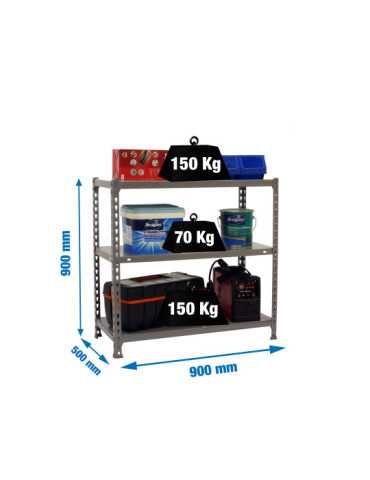 Estanteria 900x900x500 ECOCLICK 3/500 900 GRIS marca SIMONRACK