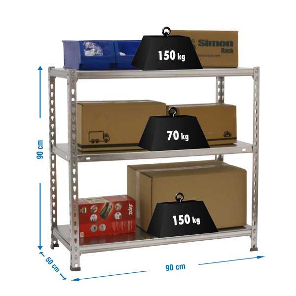 Estanteria 900x900x500 ECOCLICK 3/500 GALVANIZADO marca SIMONRACK
