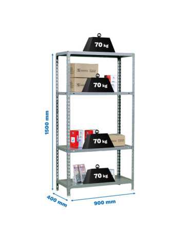 Estanteria 1500x900x400 ECOCLICK 4/400 1500 GRIS marca SIMONRACK