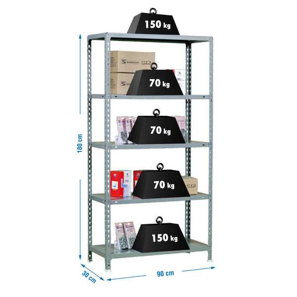 Estanteria 1800x900x300 ECOCLICK 5/300 1800 GRIS marca SIMONRACK