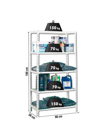 Estanteria 1800x900x300 ECOCLICK 5/300 BLANCO marca SIMONRACK