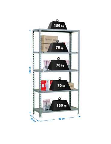 Estanteria 1800x900x400 ECOCLICK 5/400 1800 GRIS marca SIMONRACK