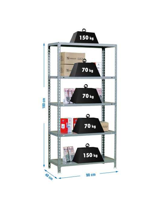 Estanteria 1800x900x400 ECOCLICK 5/400 1800 GRIS marca SIMONRACK
