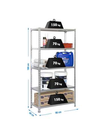 Estanteria 1800x900x400 ECOCLICK 5/400 GALVA marca SIMONRACK
