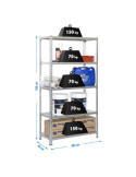 Estanteria 1800x900x400 ECOCLICK 5/400 GALVA marca SIMONRACK