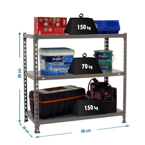 Estanteria 900x800x300 ECOCLICK MINI 3/300 900 GRIS marca SIMONRACK