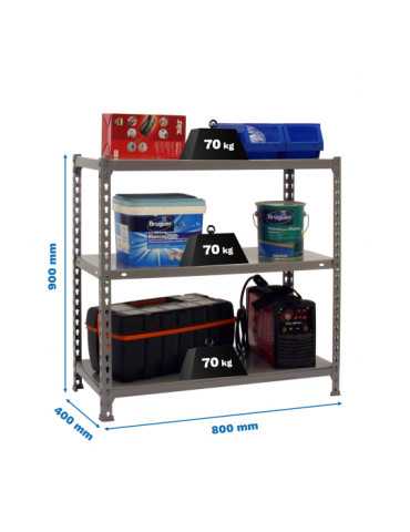 Estanteria 900x800x400 ECOCLICK MINI 3/400 900 GRIS marca SIMONRACK