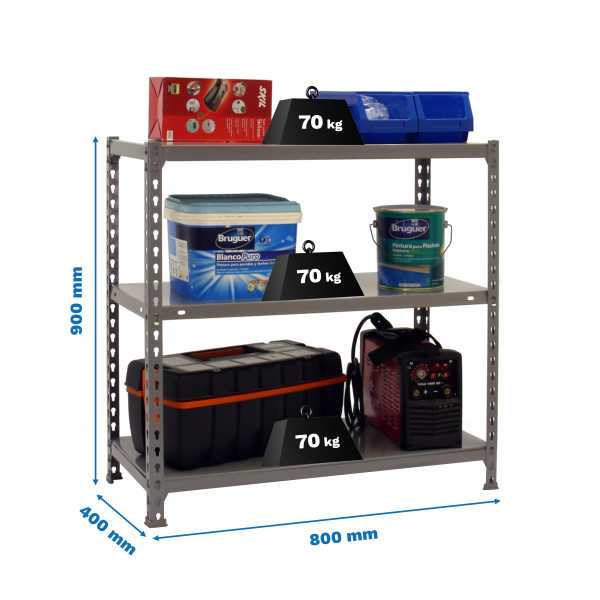 Estanteria 900x800x400 ECOCLICK MINI 3/400 900 GRIS marca SIMONRACK