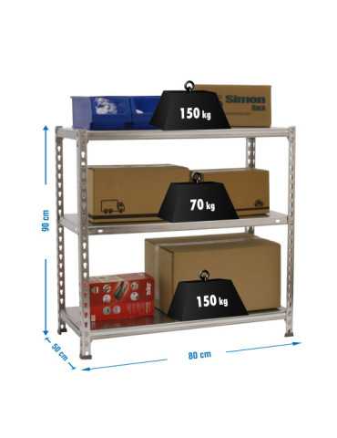 Estanteria 900x800x500 ECOCLICK MINI 3/500 GALVANIZADO marca SIMONRACK