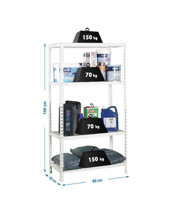 Estanteria 1500x800x300 ECOCLICK MINI 4/300 1500 BLANCO marca SIMONRACK