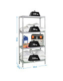Estanteria 1600x800x300 ECOCLICK MINI 4/300 1600 GALVA marca SIMONRACK