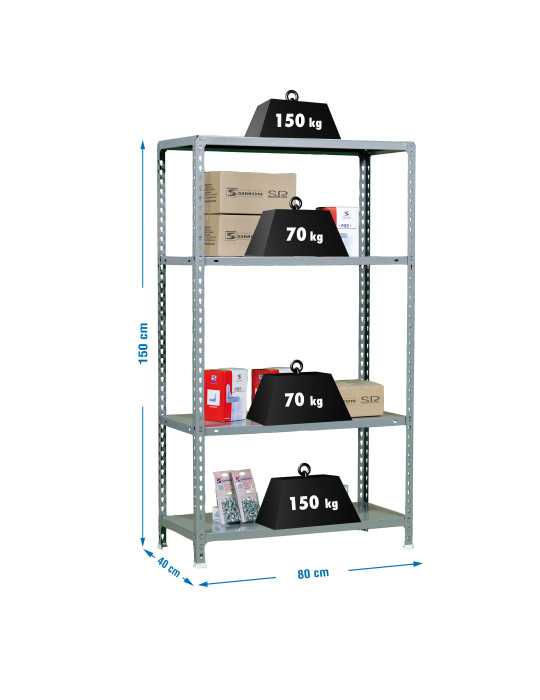 Estanteria 1500x800x400 ECOCLICK MINI 4/400 1500 GRIS marca SIMONRACK